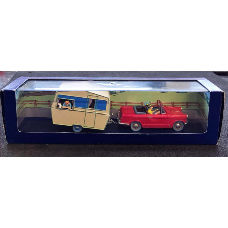 TRIUMPH HERALD + CARAVANE 1960 TINTIN 1/43 EDITION ATLAS 0