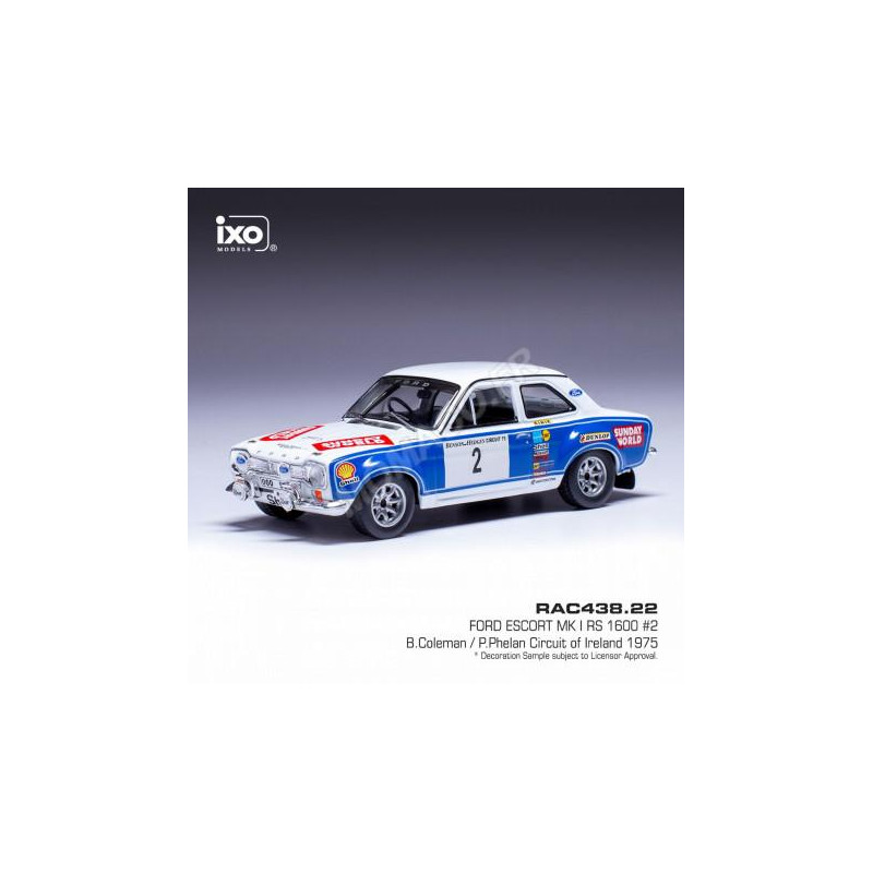 IXO 1:24 – Ford Escort Mk1 RS1600 #20 – Rallye Monte-Carlo 1973 (Mikkola)