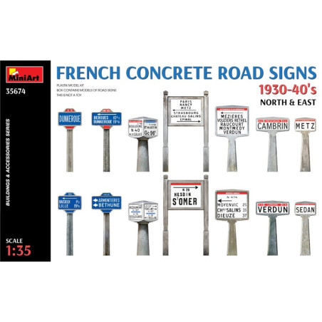 PANNEAUX ROUTIERS FRANCAIS REGION NORD ET EST 1930-1940 1/35 MINIART