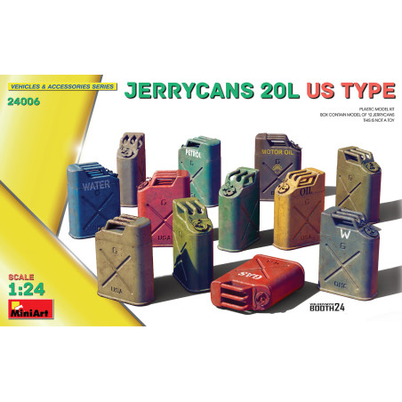 JERRYCANS 20L TYPE US 1/24 MINIART