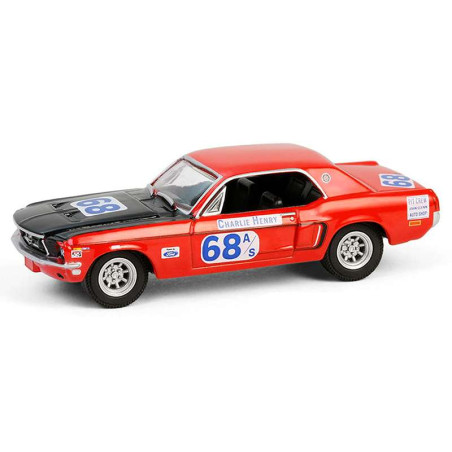 FORD MUSTANG GT COUPE N°68 1968 1/64 GREENLIGHT