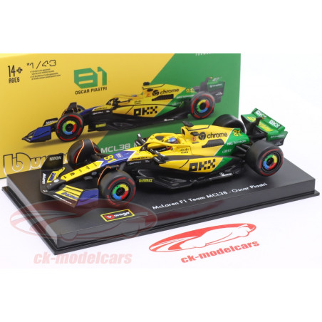 MCLAREN F1 MCL38 TEAM MCLAREN N°4 LANDO NORRIS GRAND PRIX DE MONACO 2024 30EME ANNIVERSAIRE SENNA 1/43 BURAGO