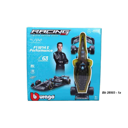 MODEL-KIT MERCEDES GP F1 W14 TEAM MERCEDES-AMG PETRONAS N°63 GEORGES RUSSELL 2023 1/24 BURAGO