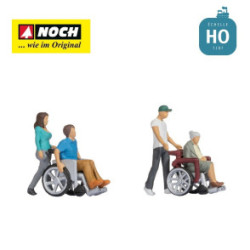 1/87 NOCH PERSONNAGES PERSONNES EN FAUTEUIL ROULANT