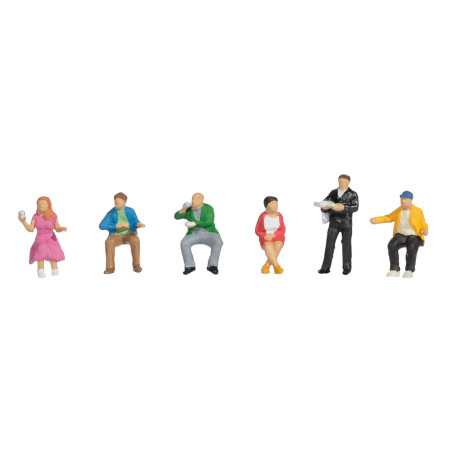 1/87 NOCH PERSONNAGES AU WAGON RESTAURANT