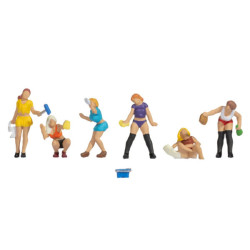 1/87 NOCH PERSONNAGES SEXY LAVAGE VOITURE