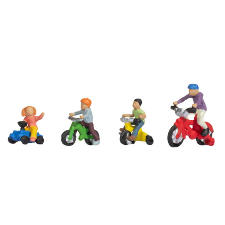 1/87 NOCH PERSONNAGES ENFANTS SUR VELOS D'ENFANTS
