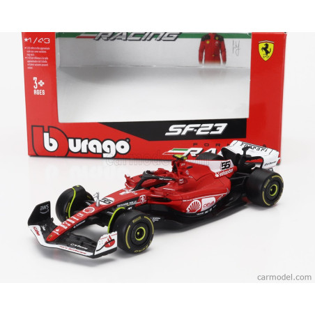 FERRARI F1 F23 TEAM SCUDERIA FERRARI N°55 CARLOS SAINZ GRAND PRIX DE LAS VEGAS 2023 6EME 1/43 BURAGO