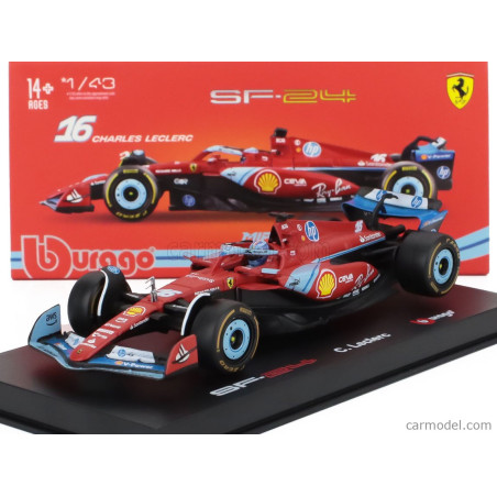 FERRARI F1 SF-24 TEAM SCUDERIA FERRARI N°16 CHARLES LECLERC GRAND PRIX DE MIAMI 2024 3EME 1/43 BURAGO