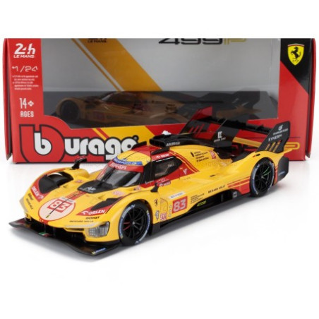 FERRARI 499P 3.0L TURBO V6 N°83 24H DU MANS 2024 1/24 BURAGO