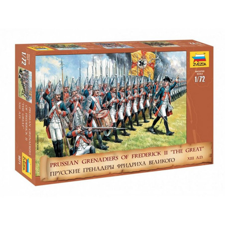 GRENADIERS PRUSSIANS OF FREDERICK II LE GREAT 1/72 ZVESDA