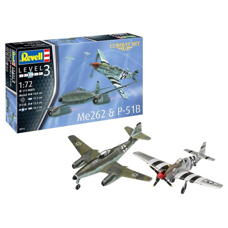 COMBAT SET MESSERSCHMITT ME262 & P-51 MUSTANG 1/72 REVELL