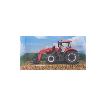 TRACTEUR CASE IH OPTUM CVX 300 AVEC CHARGEUSE 1/43 BBURAGO