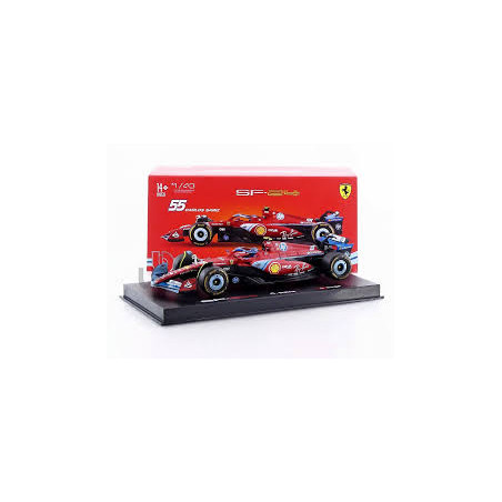 FERRARI F1 SF-24 TEAM SCUDERIA FERRARI N°55 CARLOS SAINZ GRAND PRIX D'IMOLA 2024 5EME 1/43 BURAGO