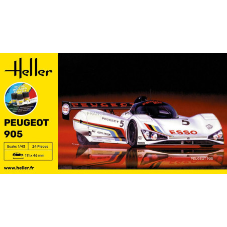 STARTER KIT PEUGEOT 905 1/43 HELLER