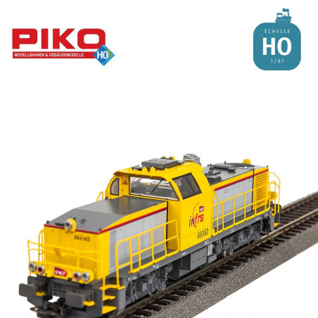 1/87 PIKO LOCOMOTIVE DIESEL BB 660163 LIVREE INFRA SNCF DIGITAL SOUND