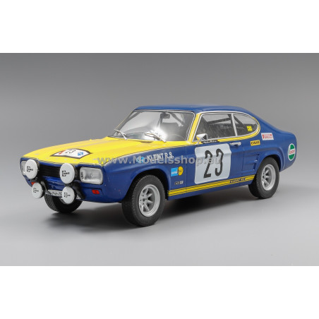 FORD CAPRI MKI N°23 RALLYE OLYMPIA 1972 1/18 MODELCARGROUP