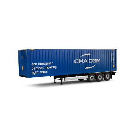 REMORQUE CANTAINER CMA CGM 1/24 SOLIDO