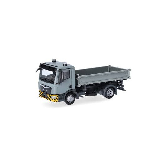 Herpa 1/87 Scania XT17 Meiler 4 Essieux Tri-Benne – Maquette Camion Allemande Miniature, Modèle Collection, Plastique Détails Réalistes
