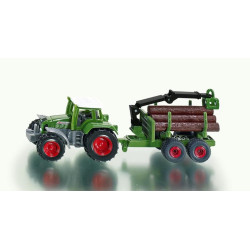 1/87 SIKU TRACTEUR FENDT AVEC REMORQUE FORESTIERE