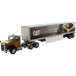 CAMION CATERPILLAR CT660 AVEC SEMI REMORQUE CATERPILLAR 1/50 DIECAST MASTERS