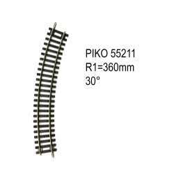 1/87 PIKO RAIL COURBE R1 G360MM 30°