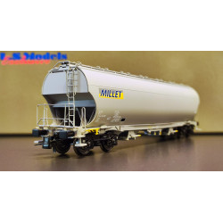 1/87 LS MODELS WAGON CEREALIER TAGNPPS LOGO MILLET SNCF