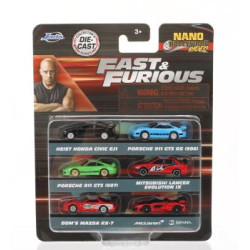 SET DE 6 VOITURES NANO FAST AND FURIOUS  JADA