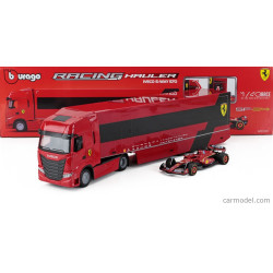 CAMION DE TRANSPORT IVECO S-WAY 570 FERRARI AVEC UNE FORMULE 1 SF24 ALEATOIRE INCLUS 1/43 BURAGO