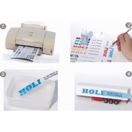 3 FEUILLES DE DECALQUES BLANCHES POUR IMPRIMANTE LASER HOLI 0
