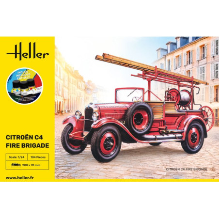 STARTER KIT CITROEN C4 FIRE BRIGADE 1/24 HELLER