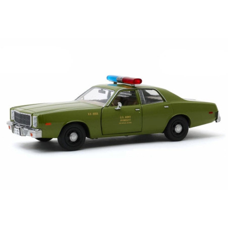 PLYMOUTH FURY 1977 "L'AGENCE TOUS RISQUES" US ARMY POLICE 1/24 GREENLIGHT