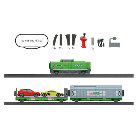 1/87 MARKLIN MY WORLD COFFRET DE DEPART TRANSPORT DE VOITURES 1