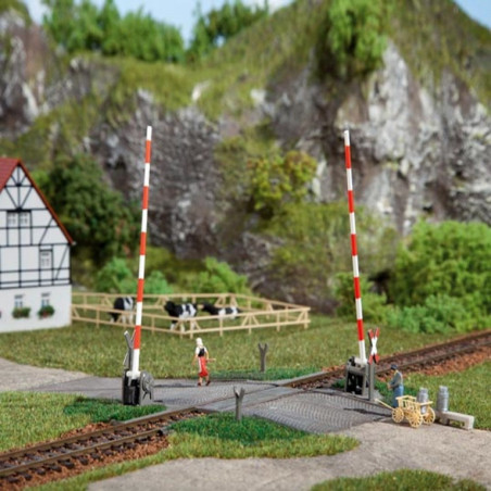 1/87 AUHAGEN PASSAGE A NIVEAU SIMPLE 1 VOIE