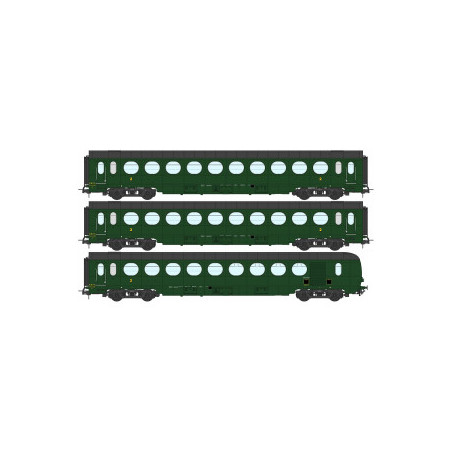 1/87 REE COFFRET DE 3 VOITURES ALLEGEES SAUCISSON SNCF