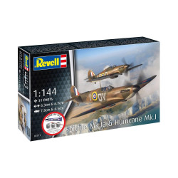 STARTER KIT SPITFIRE MK.IA & HURRICAINE MK.I 1/144 REVELL