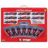 PACK DE 7 FORMULE 1 FERRARI AVEC PRESENTOIR 1/43 BURAGO
