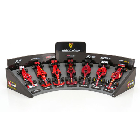 PACK DE 7 FORMULE 1 FERRARI AVEC PRESENTOIR 1/43 BURAGO 1