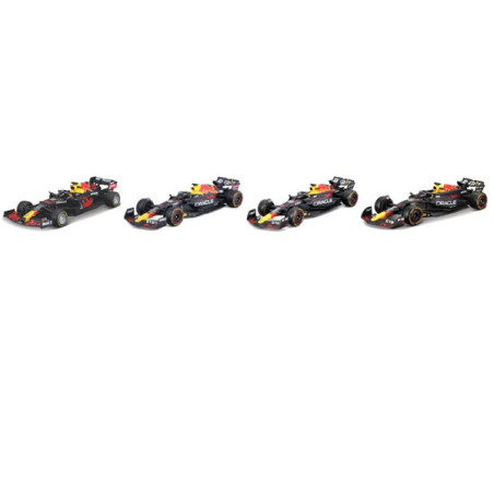 PACK DE 4 FORMULE 1 RED BULL VERSTAPPEN CHAMPION 2021/2022/2023/2024 1/43 BURAGO 1