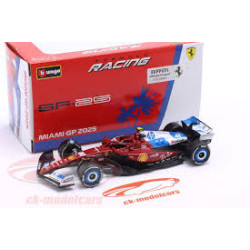 FERRARI F1 SF-25 TEAM SCUDERIA FERRARI HP N°44 LEWIS HAMILTON GRAND PRIX DE MIAMI 2025 1/43 BURAGO