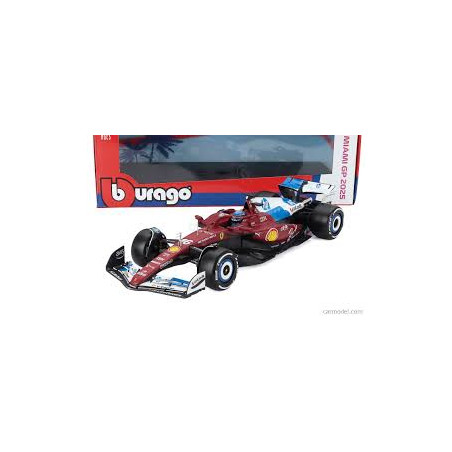 FERRARI F1 SF-25 TEAM SCUDERIA FERRARI HP N°16 CHARLES LECLERC GRAND PRIX DE MIAMI 2025 1/18 BURAGO