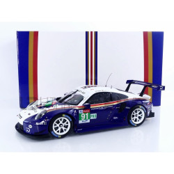 PORSCHE 911 991 RSR N°91 24H DU MANS 2018 2EME 1/12 IXO