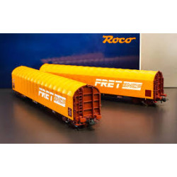 1/87 ROCO COFFRET DE 2 WAGONS BACHES FRET SNCF