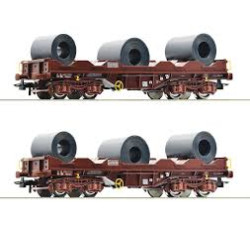 1/87 ROCO COFFRET DE 2 WAGONS PORTE COILS SNCB