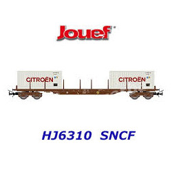 1/87 JOUEF WAGON PORTE CONTENEURS CITROEN SNCF