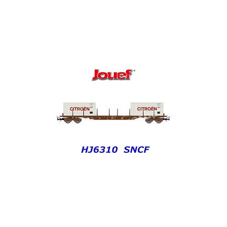 1/87 JOUEF WAGON PORTE CONTENEURS CITROEN SNCF