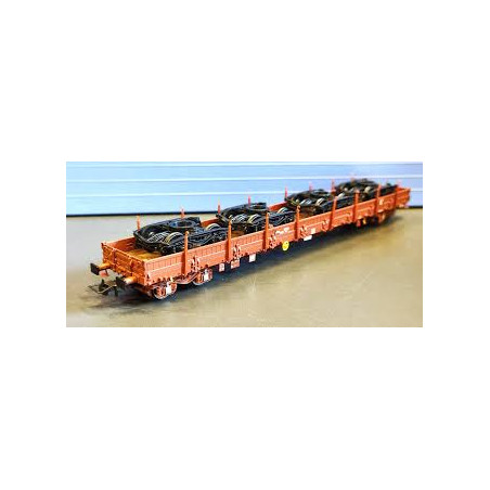 1/87 JOUEF WAGON PLAT CHARGE DE BOGIES Y25 SNCF