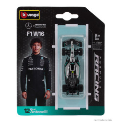 MERCEDES GP F1 W16 TEAM AMG PETRONAS MOTORSPORT N°12 ANDREA KIMI ANTONELLI 2025 1/64 BURAGO