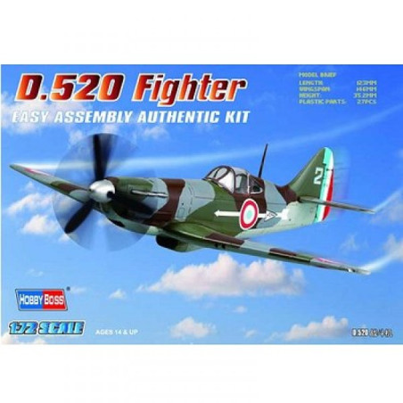 D.520 FIGHTER 1/72 HOBBY BOSS