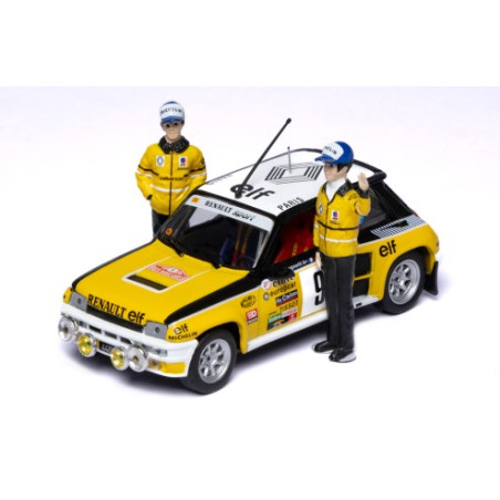 RENAULT 5 TURBO N°9 RALLYE MONTE CARLO 1980 AVEC 2 FIGURINES  1/43 IXO